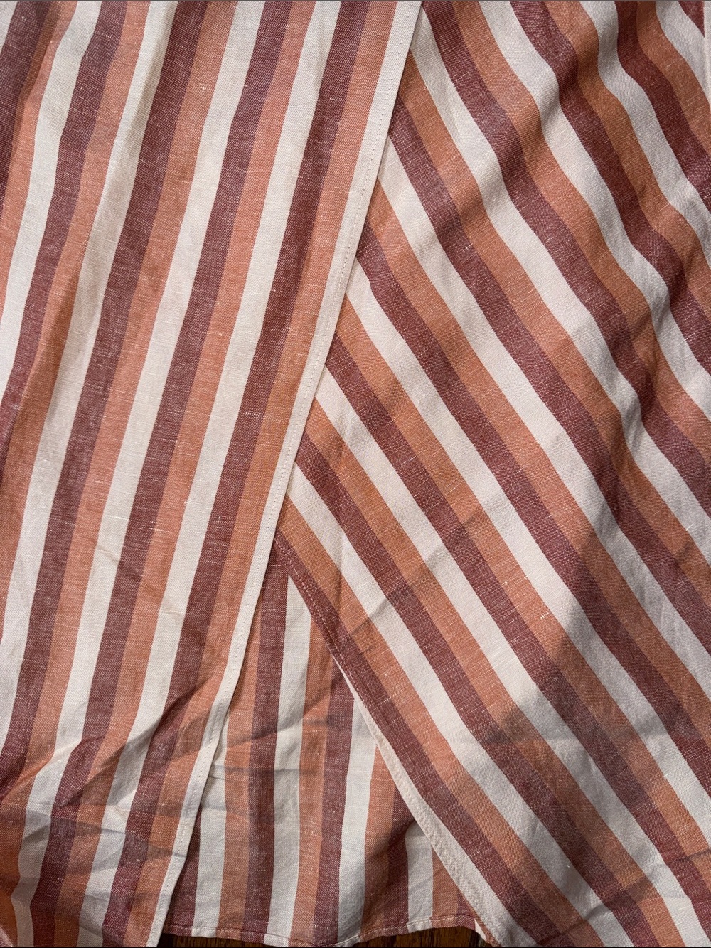 Madewell linen blend stripe skirt size medium - Picture 2 of 7